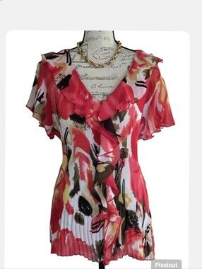 Cato Sheer Ruffled Blouse.